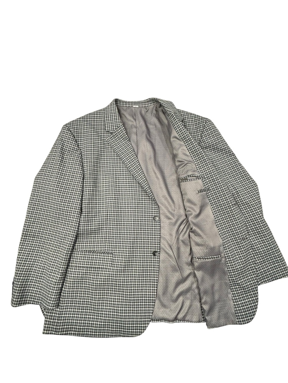 Oak Hill Men’s‎ Checkered Plaid Blazer Blue Gray 3XLT 54L-56L RN58805